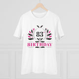 Generic Men's PC Cotton 83rd Birthday Printed T Shirt (Color: White, Thread Count: 180GSM)