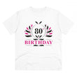 Generic Men's PC Cotton 80th Birthday Printed T Shirt (Color: White, Thread Count: 180GSM)