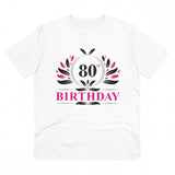 Generic Men's PC Cotton 80th Birthday Printed T Shirt (Color: White, Thread Count: 180GSM)