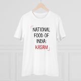 Generic Men's PC Cotton India Kasam Printed T Shirt (Color: White, Thread Count: 180GSM)