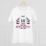 Generic Men's PC Cotton 18th Birthday Printed T Shirt (Color: White, Thread Count: 180GSM)