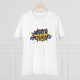 Men's PC Cotton Telugu Desing Printed T Shirt (Color: White, Thread Count: 180GSM)