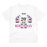 Generic Men's PC Cotton 20th Birthday Printed T Shirt (Color: White, Thread Count: 180GSM)