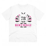 Generic Men's PC Cotton 78th Birthday Printed T Shirt (Color: White, Thread Count: 180GSM)