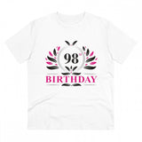 Generic Men's PC Cotton 98th Birthday Printed T Shirt (Color: White, Thread Count: 180GSM)