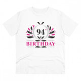 Generic Men's PC Cotton 94th Birthday Printed T Shirt (Color: White, Thread Count: 180GSM)
