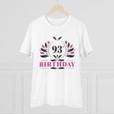 Generic Men's PC Cotton 93rd Birthday Printed T Shirt (Color: White, Thread Count: 180GSM)