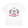 Generic Men's PC Cotton 93rd Birthday Printed T Shirt (Color: White, Thread Count: 180GSM)