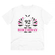 Generic Men's PC Cotton 92nd Birthday Printed T Shirt (Color: White, Thread Count: 180GSM)