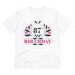 Generic Men's PC Cotton 87th Birthday Printed T Shirt (Color: White, Thread Count: 180GSM)