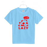 Boys Cotton Lazy Half Sleeve TShirt (Sky Blue)