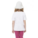 Girls Cotton Baby Shark Half Sleeve TShirt (White)