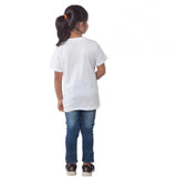 Girls Cotton Adelie Half Sleeve TShirt (White)