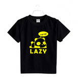 Boys Cotton Lazy Half Sleeve TShirt (Black)