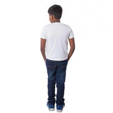 Boys Cotton Off Road Adventure Half Sleeve TShirt (White)