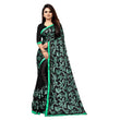 Women's Lycra Blend Saree with Blouse (Green, 5-6 Mtrs)
