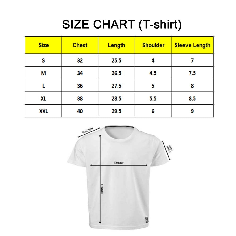Men's PC Cotton Explore The Unseen Printed T Shirt (Color: White, Thread Count: 180GSM)