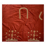 Women's Cotton Silk Self Design Unstitched Blouse Piece (Maroon, 80-100 cm)