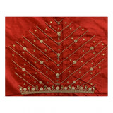 Generic Women's Cotton Silk Self Design Unstitched Blouse Piece (Red, 80-100 cm)