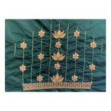 Women's Cotton Silk Self Design Unstitched Blouse Piece (Dark Green, 80-100 cm)