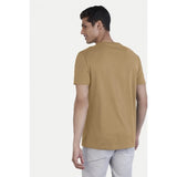 Men's Casual Half sleeve Digital Printed Cotton Crew Neck T-shirt (Sand)