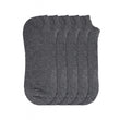 Generic 5 Pairs Unisex Casual Cotton Blended Solid Ankle length Socks (Dark Grey)