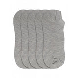 Generic 5 Pairs Unisex Casual Cotton Blended Solid Ankle length Socks (Light Grey)