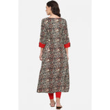 Women's Casual 3/4 th Sleeve Printed Cotton Kurti (MultiColor)