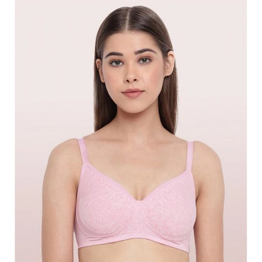 Women's Cotton Everyday Non Padded And Wirefree Bra (OrchdMelange)