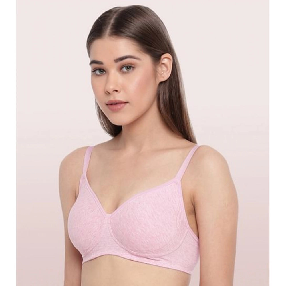 Women's Cotton Everyday Non Padded And Wirefree Bra (OrchdMelange)