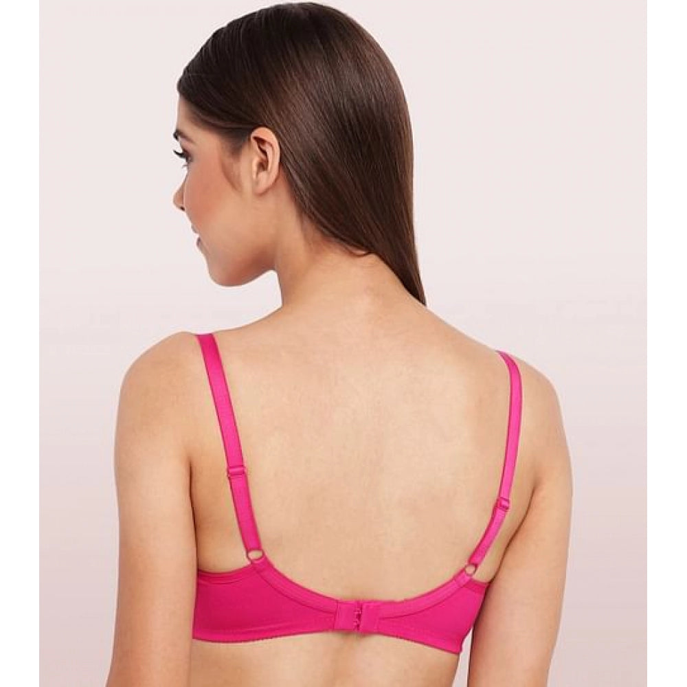 Women's Cotton Everyday Non Padded And Wirefree Bra (Verry-Berry)