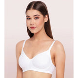 Women's Cotton Everyday Non Padded And Wirefree Bra (White)