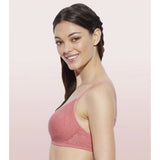 Women's Cotton Everyday Non Padded And Wirefree Bra (Tomato-Melange)