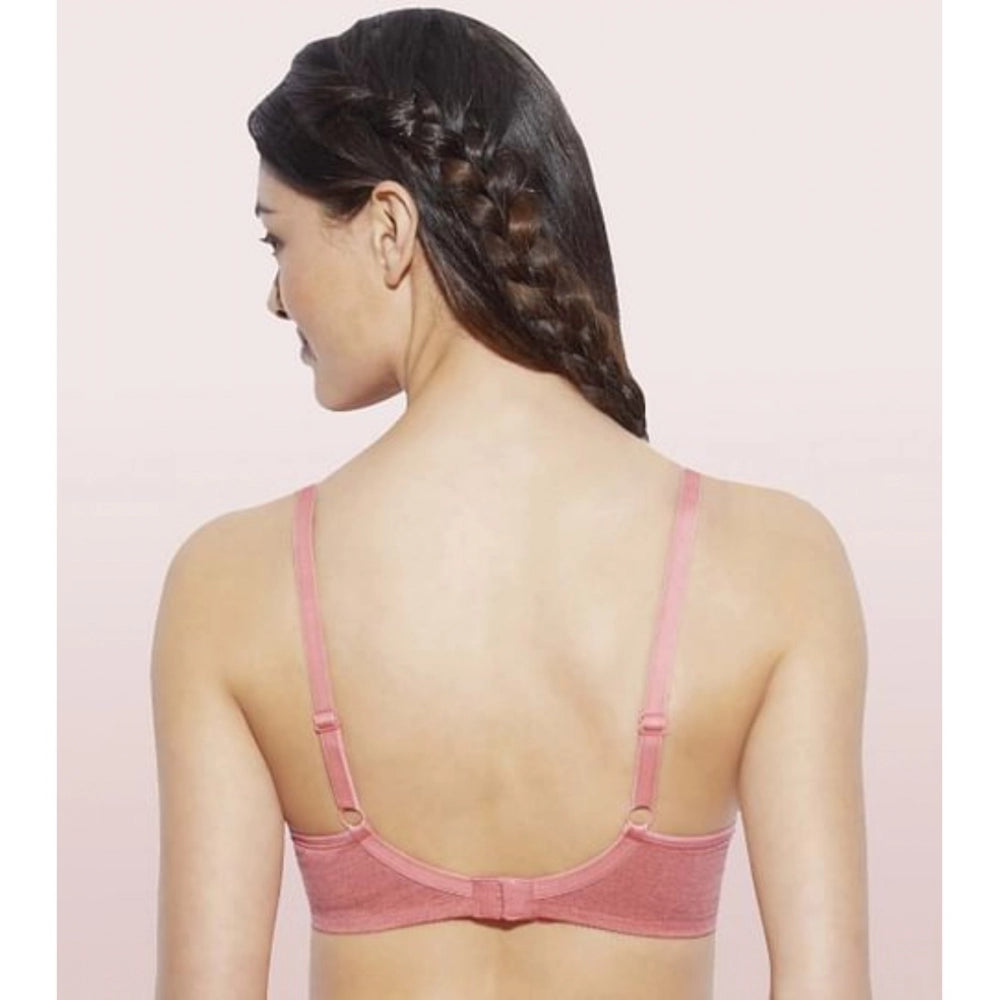 Women's Cotton Everyday Non Padded And Wirefree Bra (Tomato-Melange)