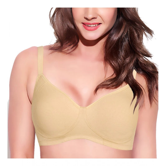 Women's Cotton Everyday Non Padded And Wirefree Bra (PaleSkin)