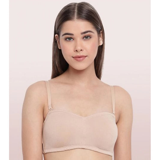Women's Cotton Strapless Bra (Skin)
