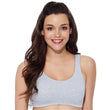 Women's Cotton Low Impact Non-Padded, Non-Wired, High-Coverage Bra (Grey-Melange)