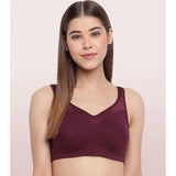 Women's Cotton Full Support Bra (GrapeWine)