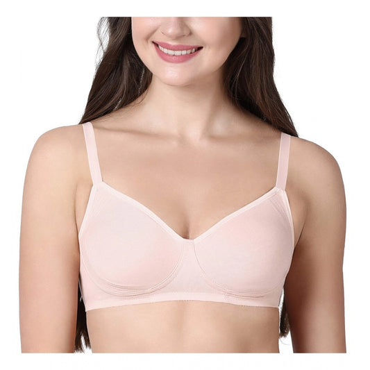 Women's Cotton Everyday Non Padded And Wirefree Bra (Pearl)