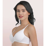 Women's Cotton Non-Wired &amp; Medium Coverage T-Shirt Bra (White)