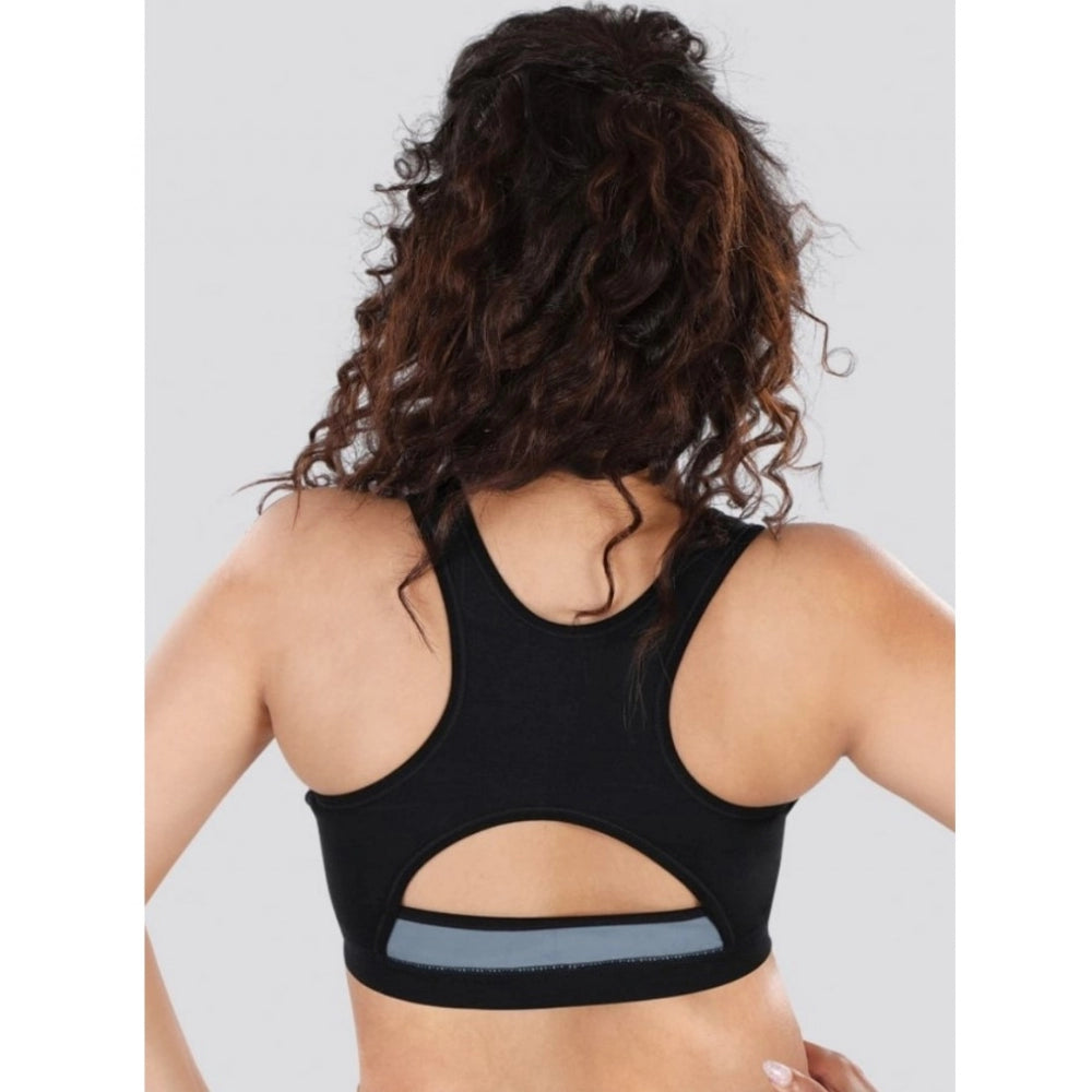 Women's 4D Stretch Sports Bra (Black-Grey)