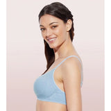 Women's Cotton Everyday Non Padded And Wirefree Bra (Chambray-Melange)