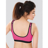 Women's 4D Stretch Sports Bra (Black-Pink)