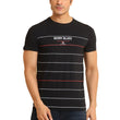 Generic Men's Casual Cotton Printed Round Neck Half Sleeve T-Shirt (Black)
