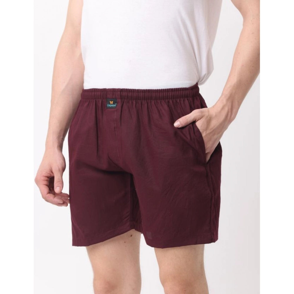 Pack_of_2 Men's Polycotton Solid Boxer Shorts (Multicolor)