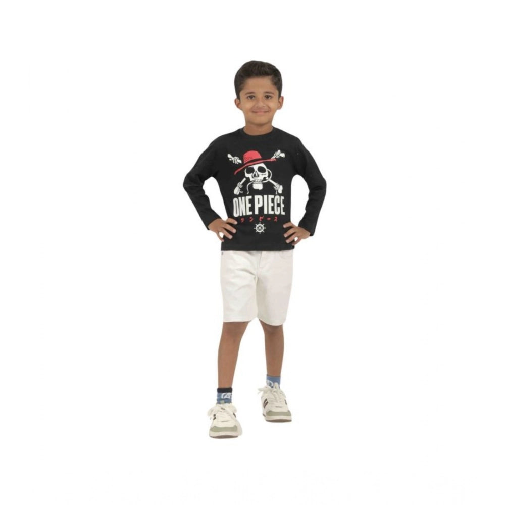 Pack of 3 Boy's Cotton Printed Full Sleeve T-Shirt's (Multicolor)