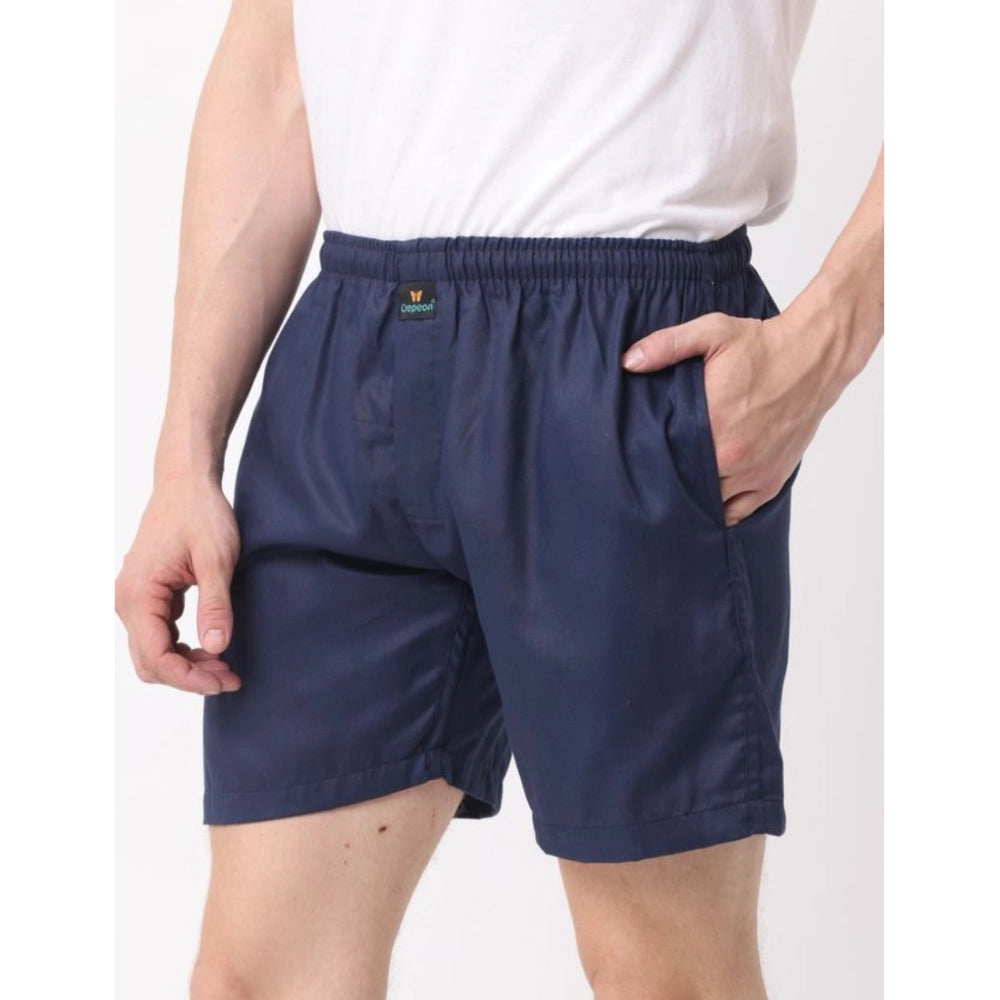 Pack_of_2 Men's Polycotton Solid Boxer Shorts (Multicolor)