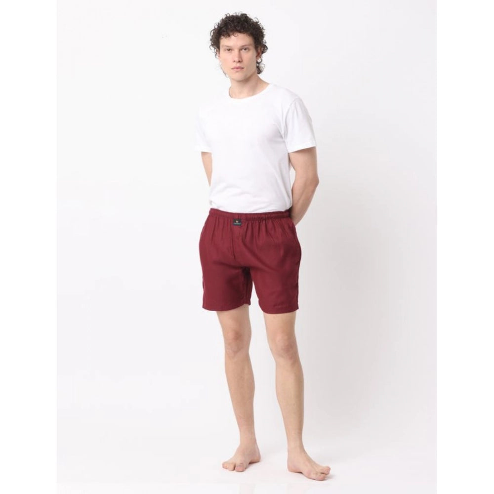 Pack_of_2 Men's Polycotton Solid Boxer Shorts (Multicolor)