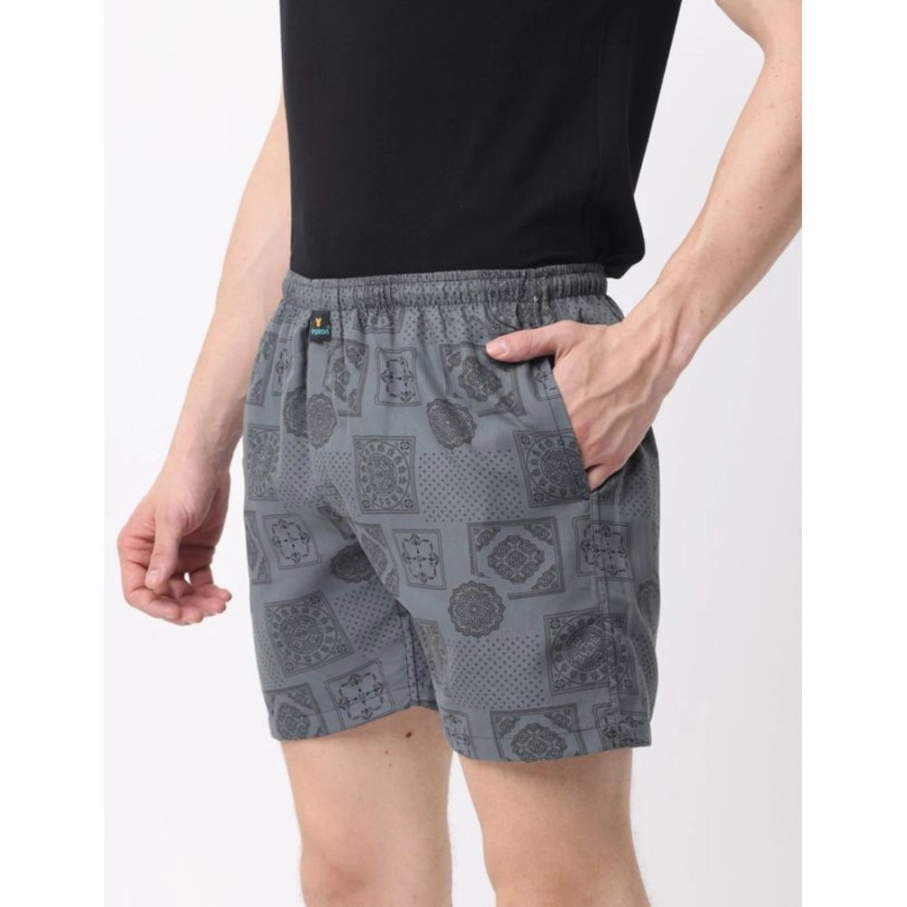 Pack_of_2 Men's Polycotton Printed Boxer Shorts (Multicolor)