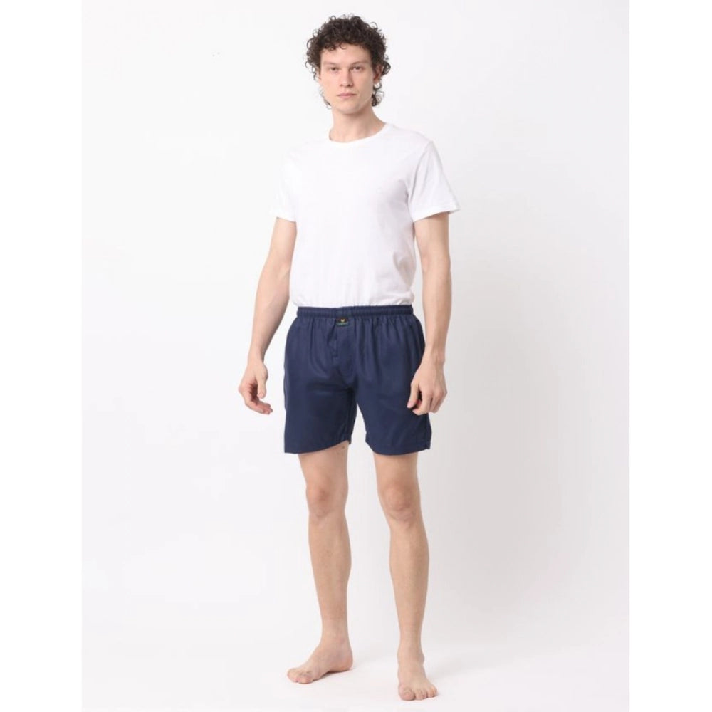Pack_of_2 Men's Polycotton Solid Boxer Shorts (Multicolor)